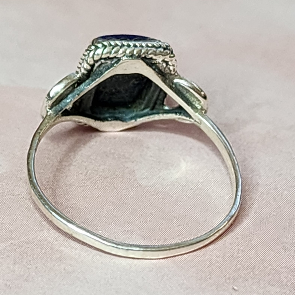 Sodalite Gemstone and Sterling Silver Ring - Picture 3 of 5